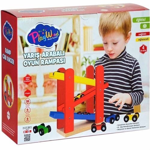 AHŞAP YARIŞ ARABALI OYUN RAMPASI 5 PARÇA 36M+