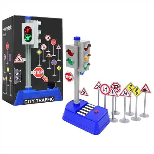 TRAFİK LAMBASI SETİ SESLİ IŞIKLI PİLLİ 3+