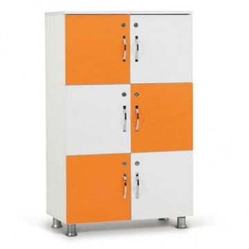 6 Gözlü Kilitli Kişisel Öğrenci Dolabı