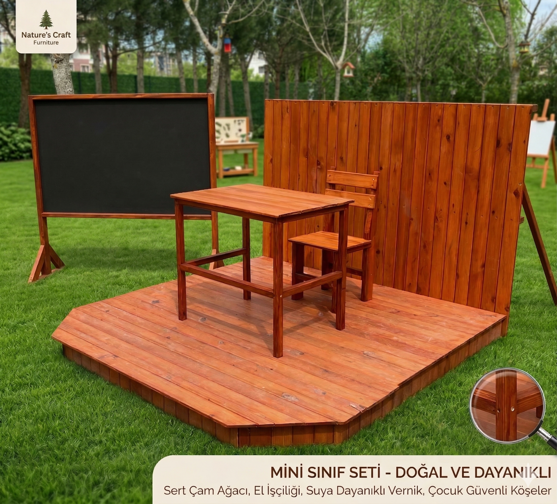 Ahşap Sahne ve Kara Tahta Seti