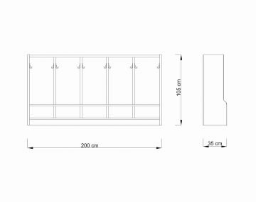 Ahşap Askılıklı Ayakkabılık