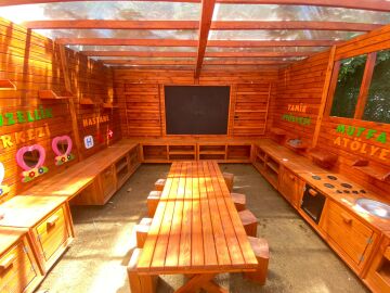 Ahşap Açık Hava Sınıfı ve Etkinlik Atölyeleri Seti (4x6m)