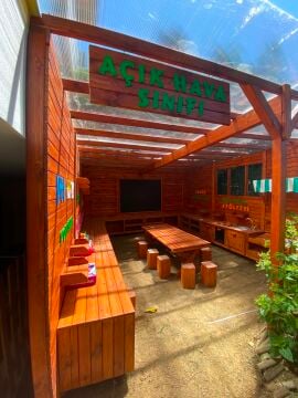 Ahşap Açık Hava Sınıfı ve Etkinlik Atölyeleri Seti (4x6m)