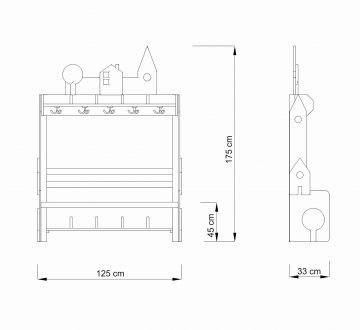 Ev Figürlü Askılıklı Ayakkabılık