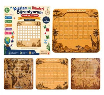 Kıtaları ve Ülkeleri Öğreniyorum - Bayrak Oyunu
