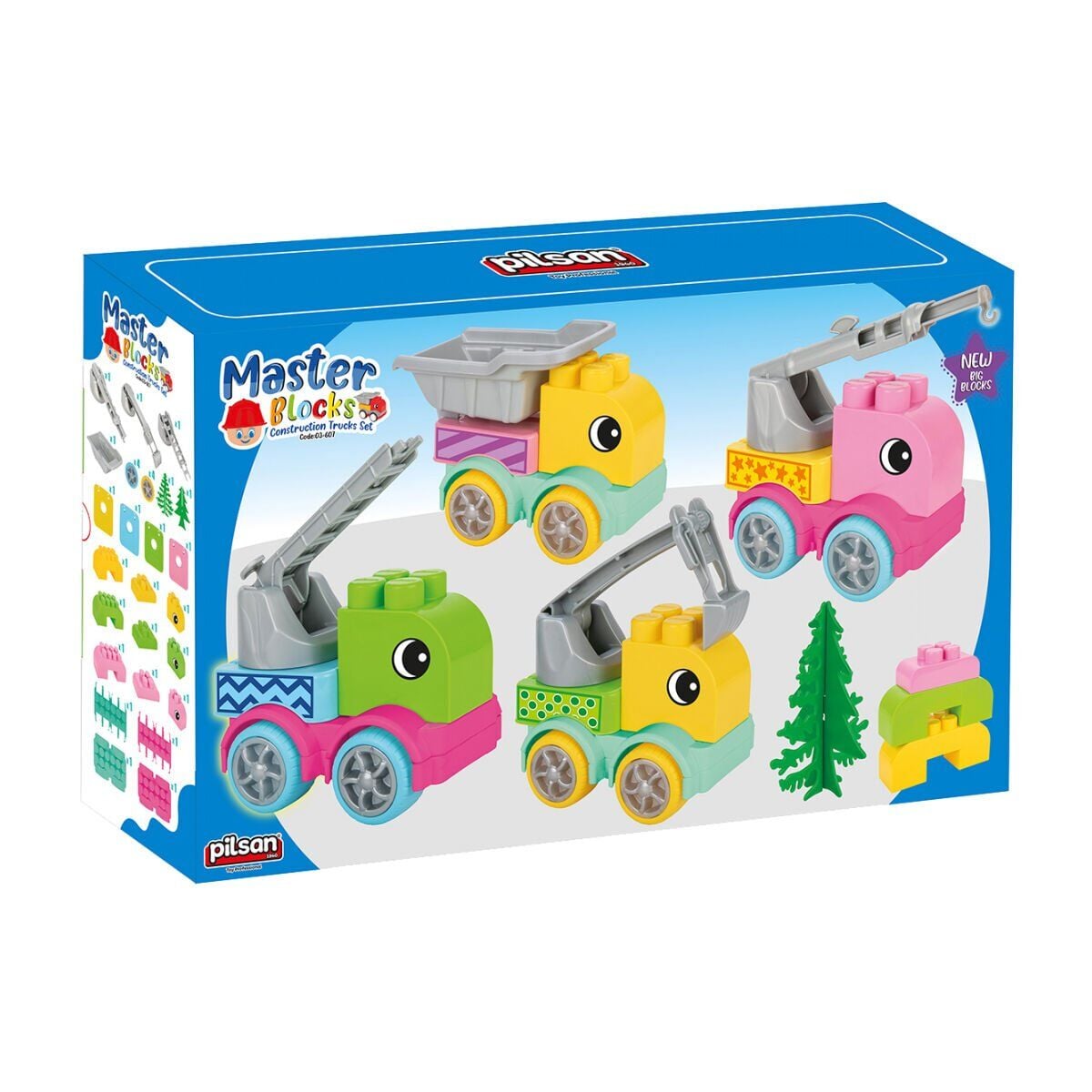 MASTER BLOKLAR İNŞAAT KAMYONLARI SETİ
