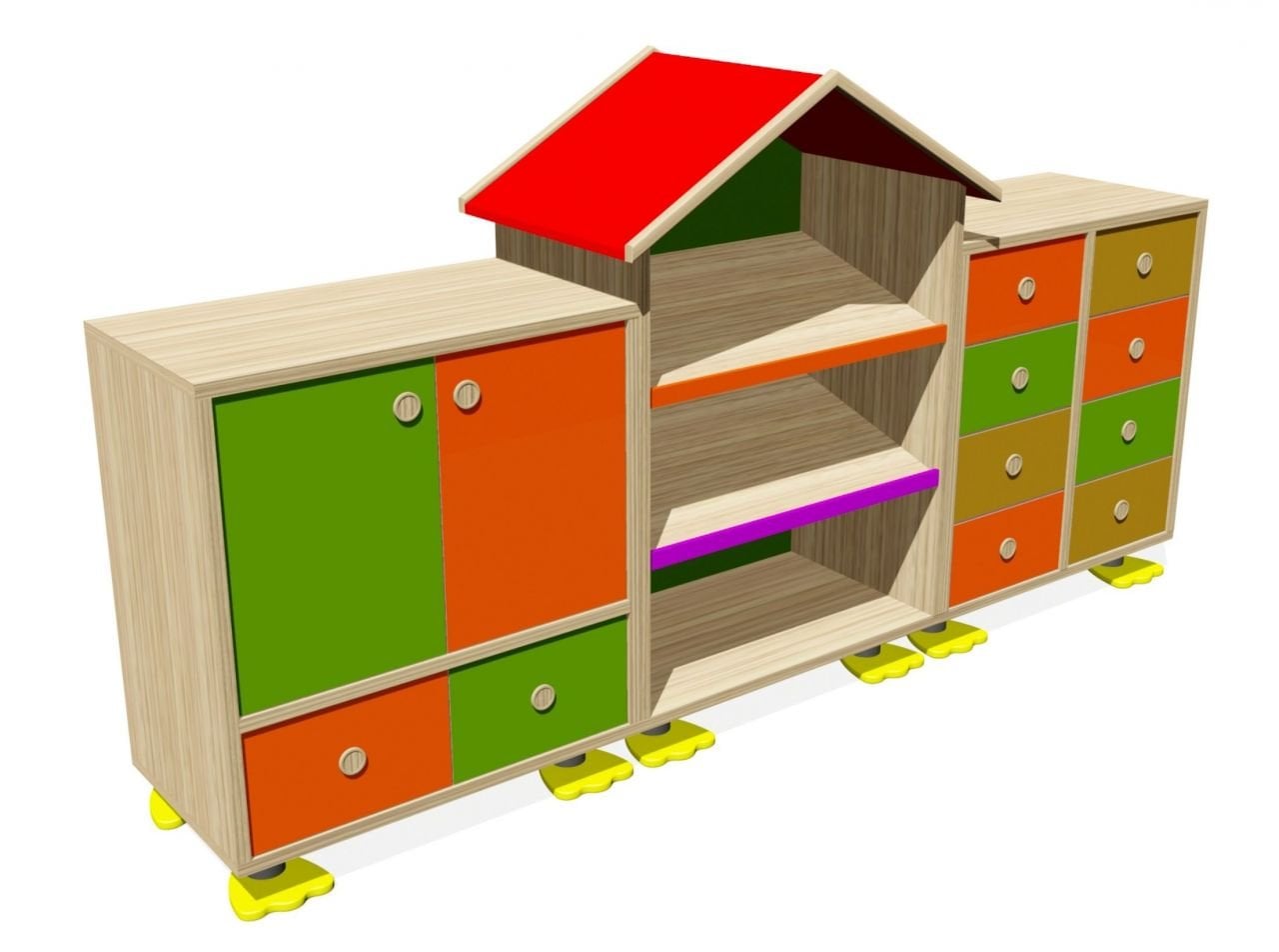 Kitaplıklı Sınıf Dolabı