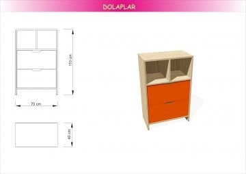 Çekmeceli Sınıf Dolabı