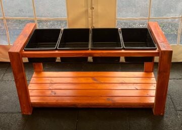 Ahşap Duyu ve Aktivite Masası 110x35 cm | Montessori Oyun Masası