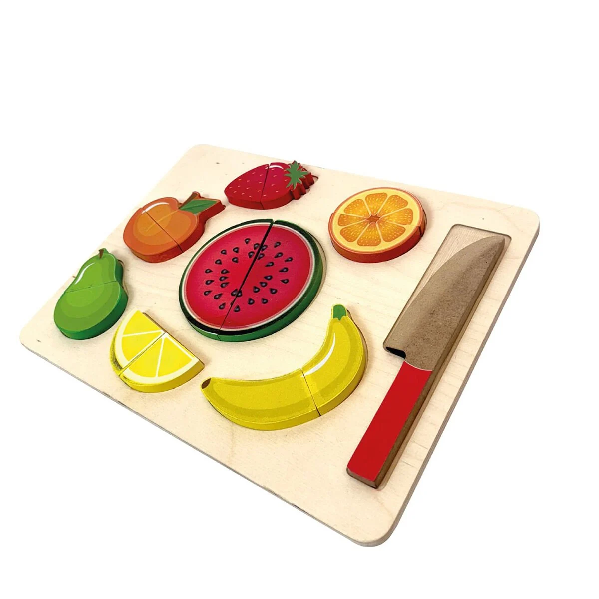 Ahşap Kesilebilen Meyveler Oyunu – Bıçaklı Meyve Kesme Puzzle