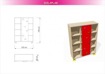 Ray Kapaklı 12 Gözlü Dolap