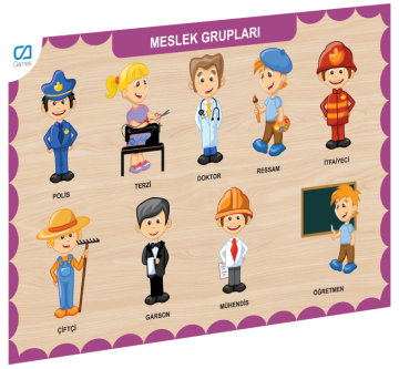 Meslek Grupları Ahşap Eğitici Puzzle