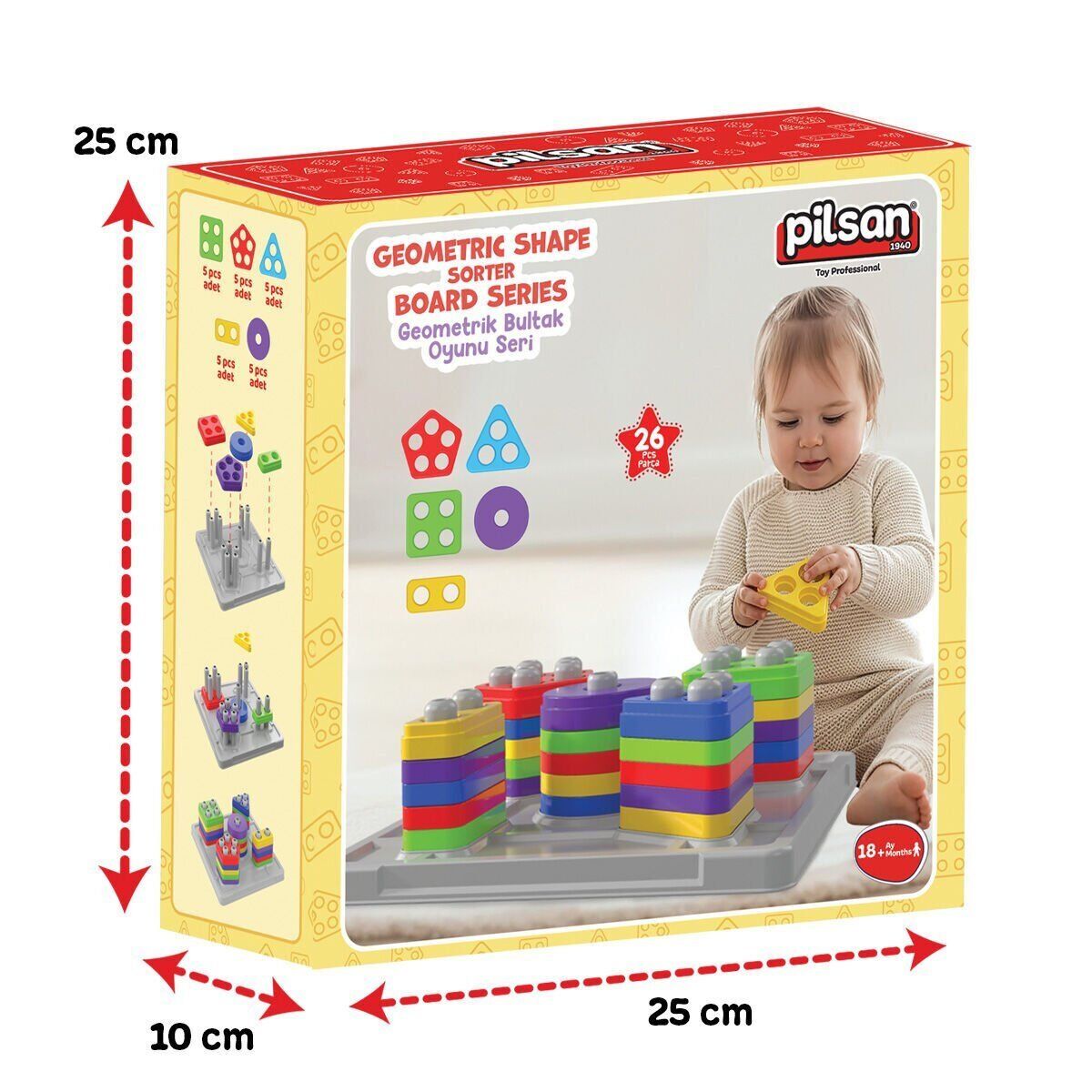 Pilsan Geometrik Bultak Oyunu Seri – 26 Parça Eğitici Oyuncak