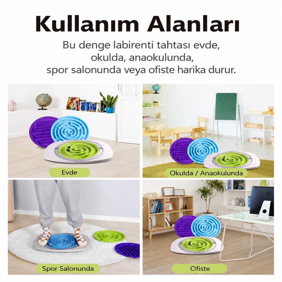 Labirent Denge Tahtası – Çocuk Denge ve Koordinasyon Tahtası