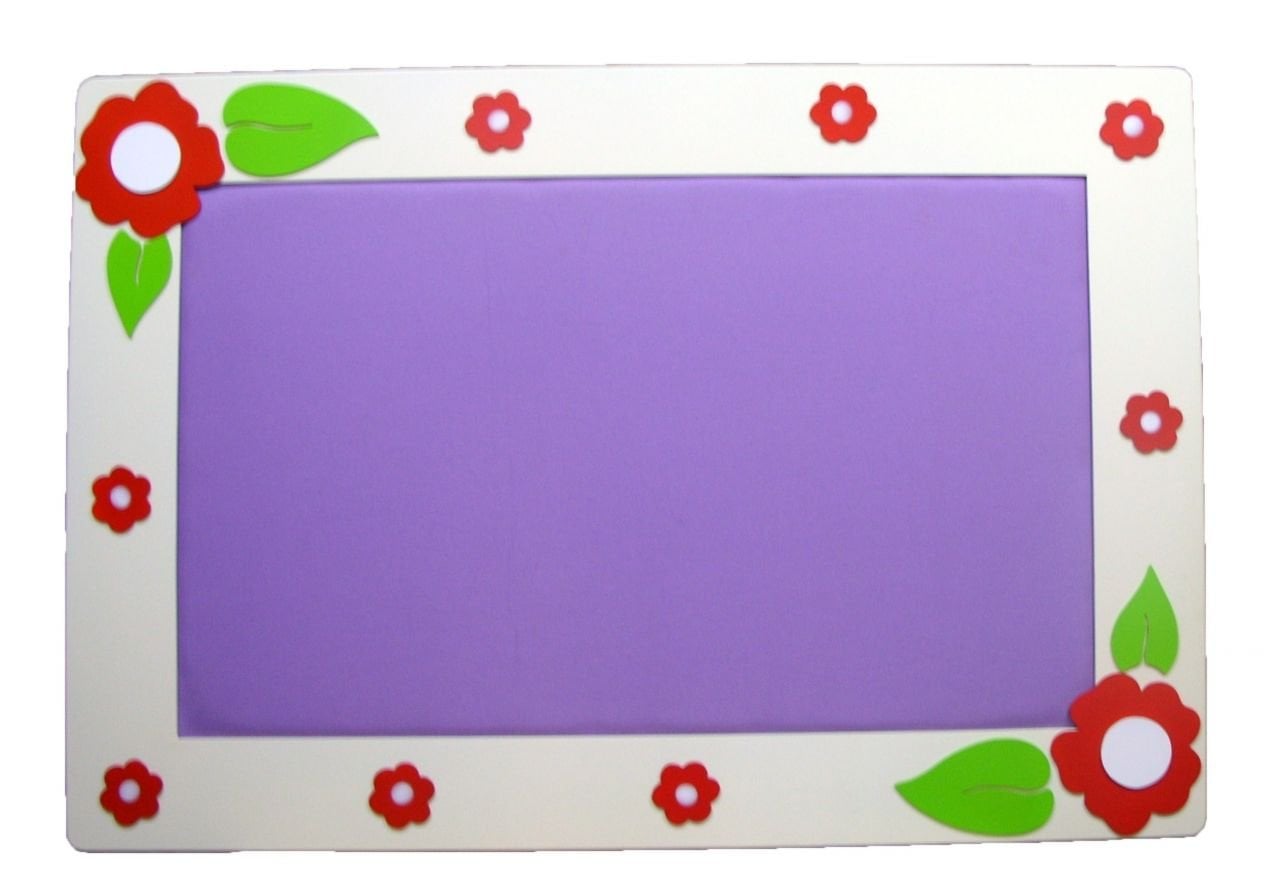 Çiçekli Beyaz Pano 90*135