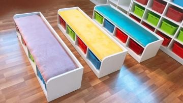 Süngerli Plastik Kutulu bank 120 cm