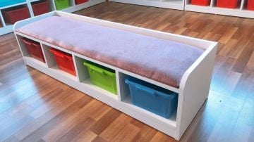 Süngerli Plastik Kutulu bank 120 cm