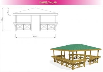 Ahşap Kamelya Saksı Ürünlü