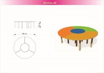 4 Parça Masa Grubu Kayın Ayaklı