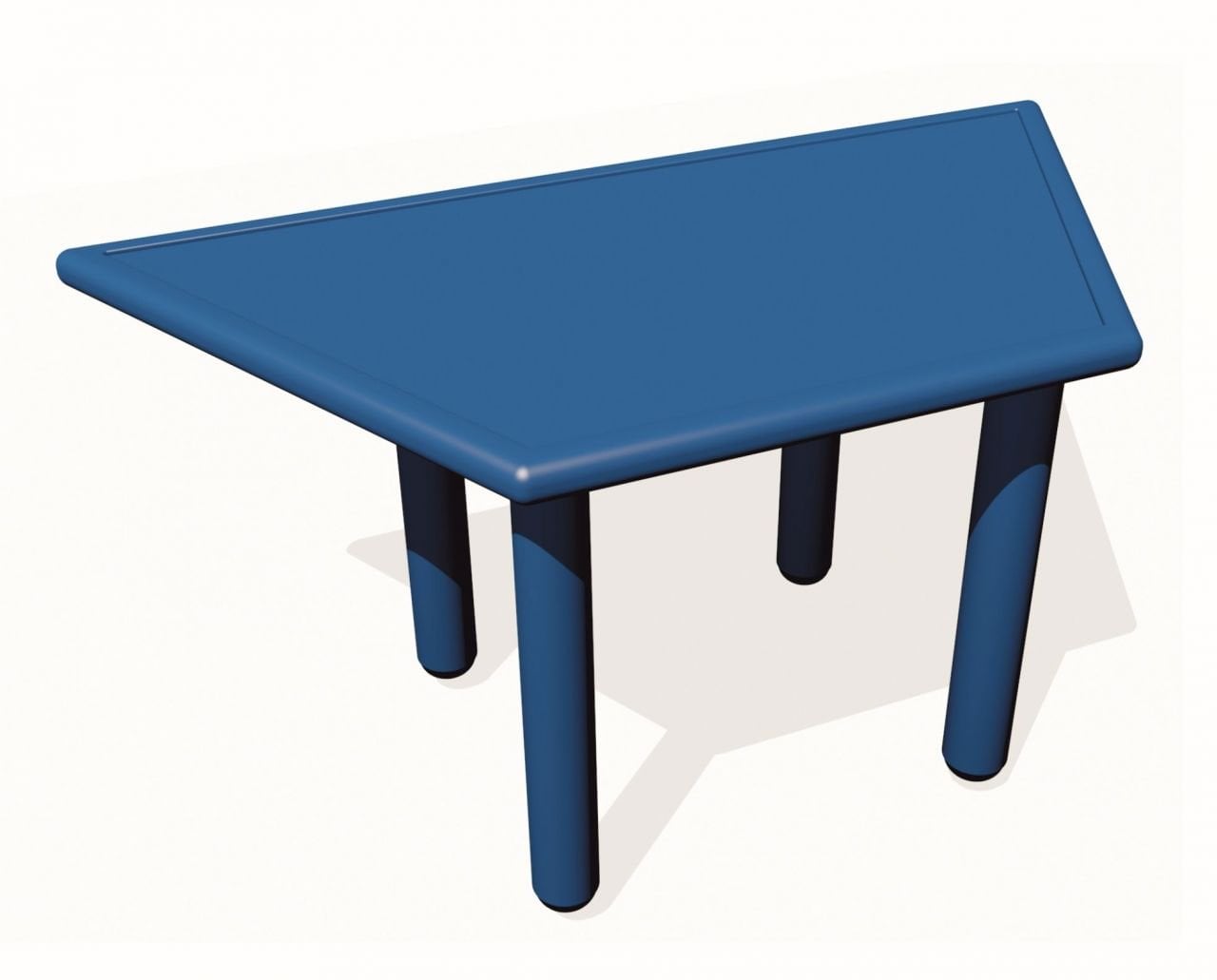 Metal Ayaklı Plastik Trapez Masa