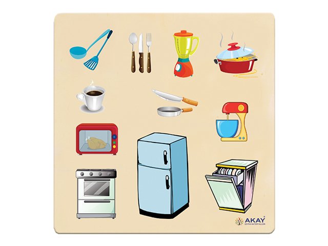 AHŞAP PUZZLE EV ALETLERİ (30x30)