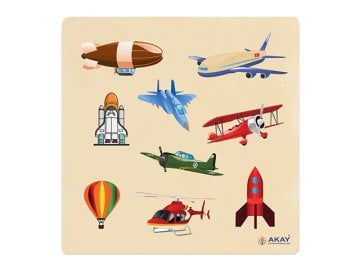AHŞAP PUZZLE HAVA TAŞITLARI (30x30)