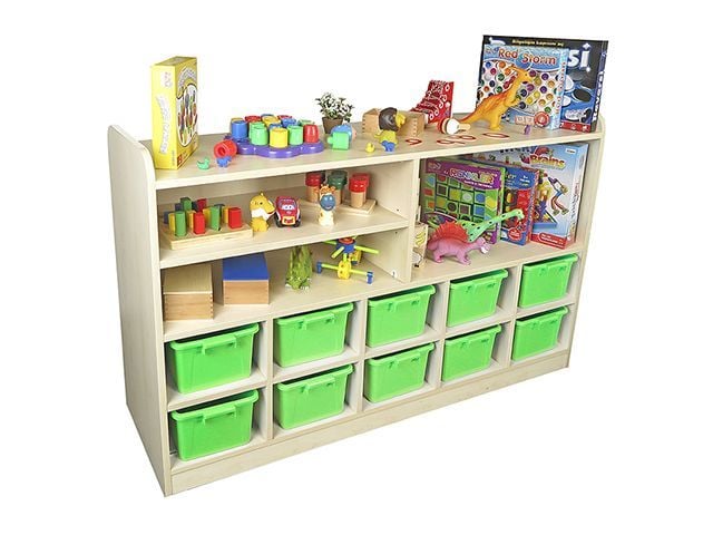 10 kutulu Açık Raflı Dolap