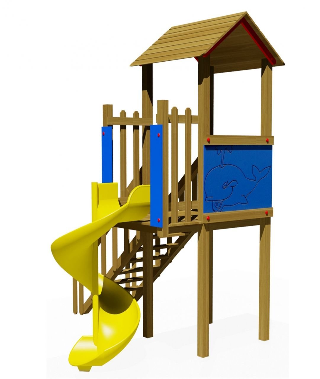 Ahşap Döner Kaydıraklı Park