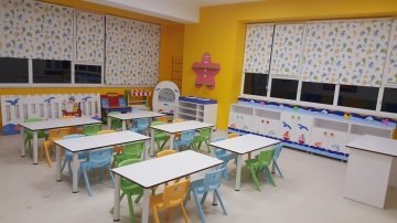 Kapaklı Açık Raflı Figürlü Anasınıfı Dolabı