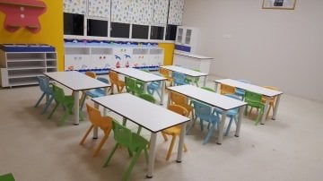 Kapaklı Açık Raflı Figürlü Anasınıfı Dolabı