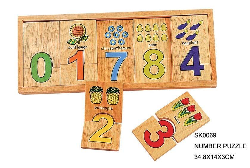 Sayıları Eşleştirme Ahşap