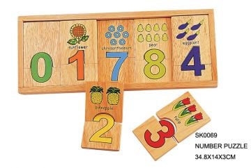 Sayıları Eşleştirme Ahşap