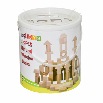 Natural Ahşap Blok Seti 100 Parça