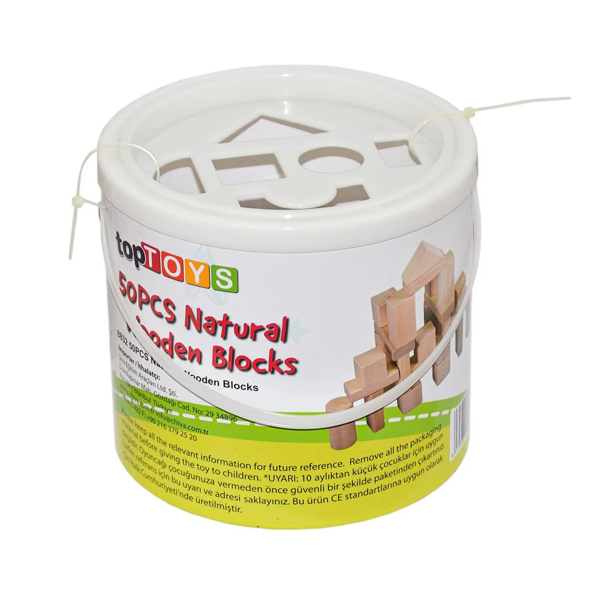 Natural Ahşap Blok Seti 50 Parça