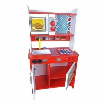 Ahşap Kırmızı Mutfak