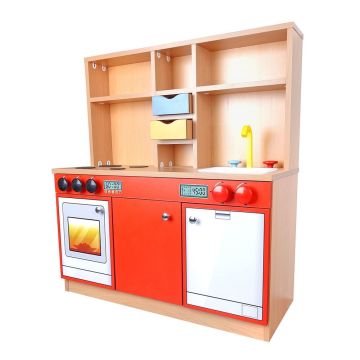 Ahşap Kırmızı Kapak Mutfak