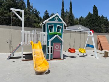 Kaydıraklı Salıncaklı Villa Oyun Grubu
