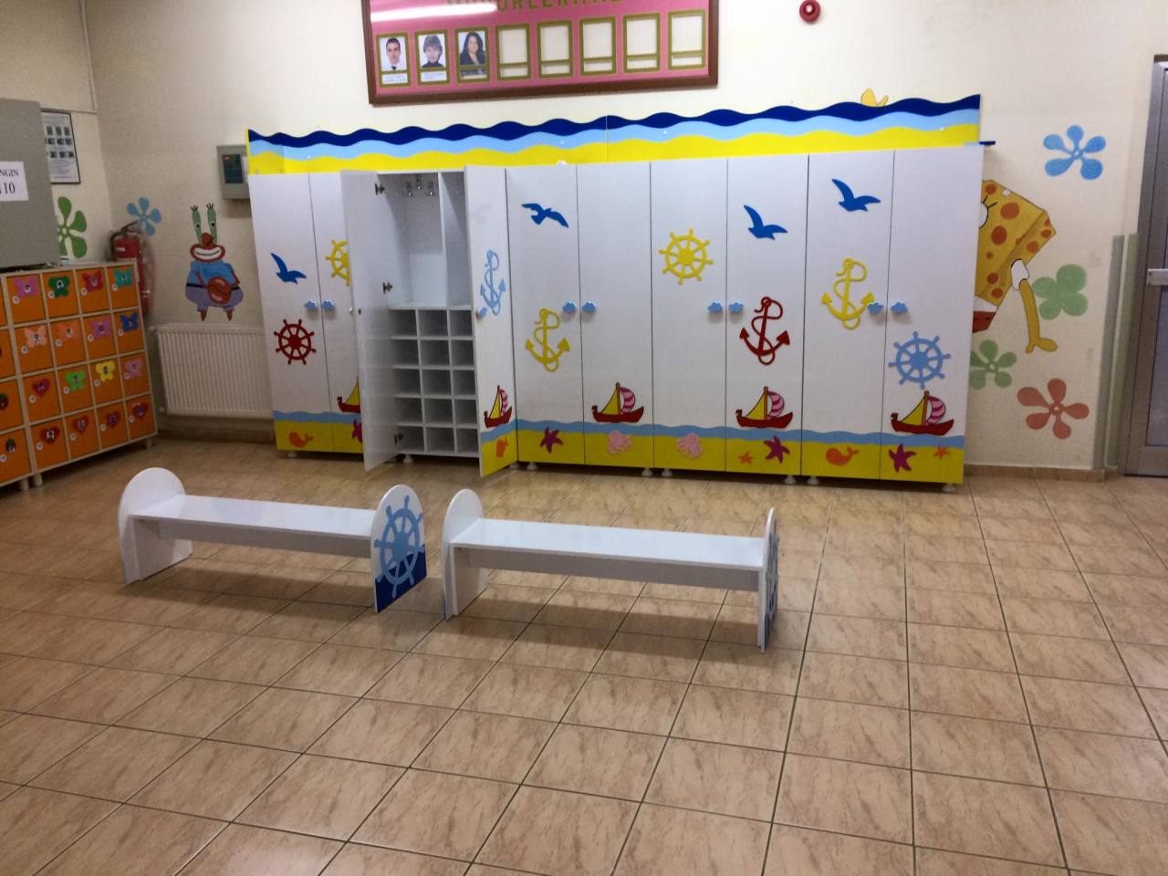 Deniz Temalı Portmanto Ayakkabılık ( 80*180)