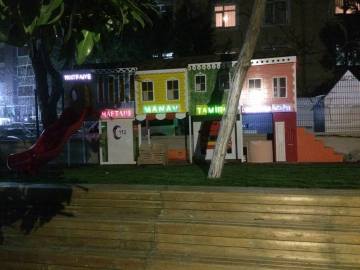 Ahşap cadde ve sokak Oyun Parkı