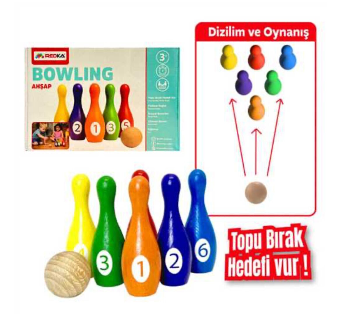 Redka Ahşap Bowling Oyunu