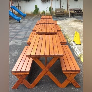 Piknik masası banklı 140 cm
