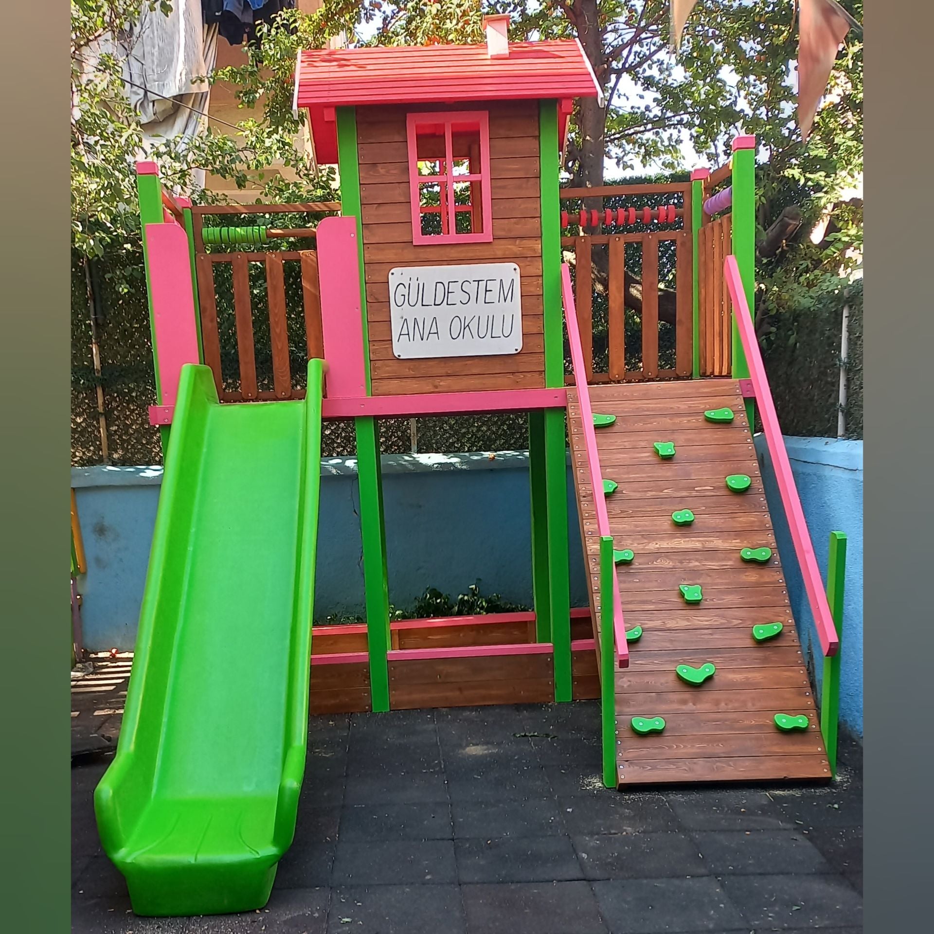 Kum havuzlu Tırmanma Çıkışlı Oyun parkı