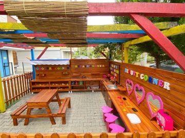 Dış mekan dörtlü set L şeklinde  ( mutfak , tamir , manav , güzellik )