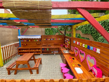 Dış mekan dörtlü set L şeklinde  ( mutfak , tamir , manav , güzellik )