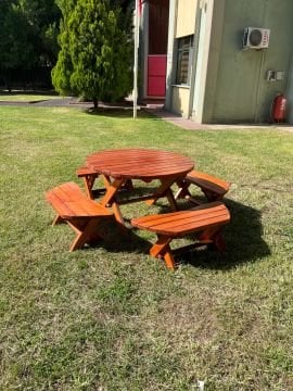 Daire piknik masası çap 100 cm