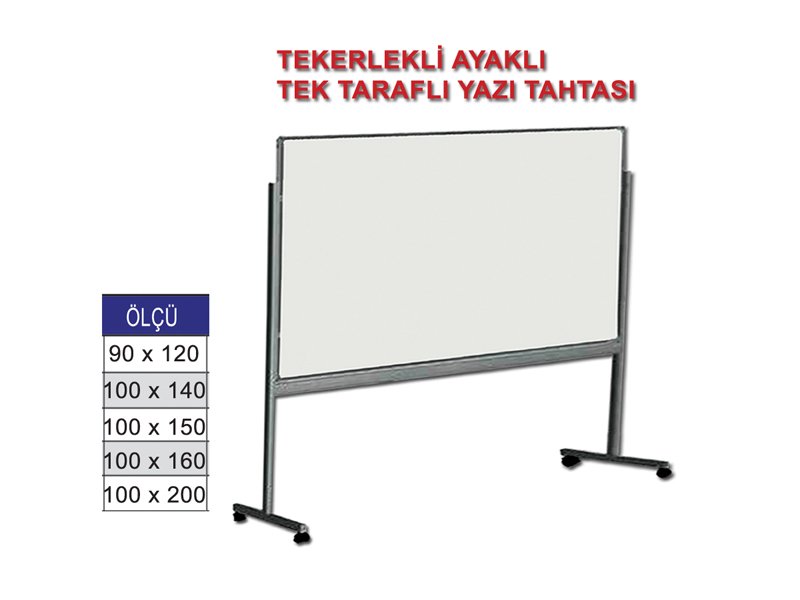 Tekerlekli Tek Taraflı Yazı Tahtası 120x200