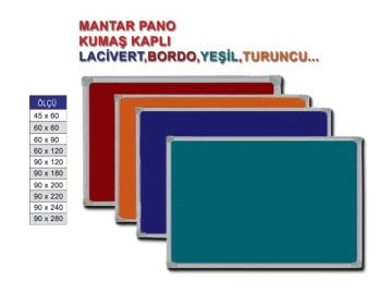 Kumaş Kaplı Mantar Pano 60 x 60 cm