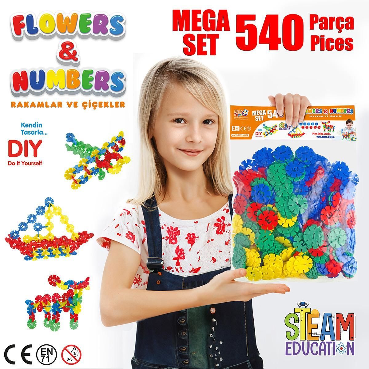 Rakamlar ve Çiçekler Mega set 540 prç.
