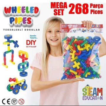 Tekerlekli Borular Mega set 268 prç.