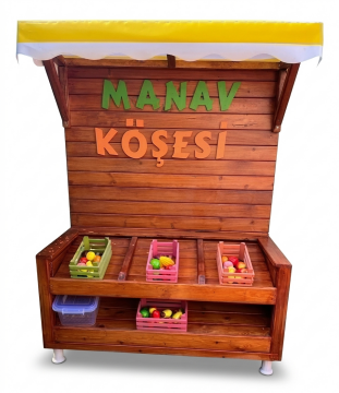 Ahşap Manav Tezgahı 120 cm